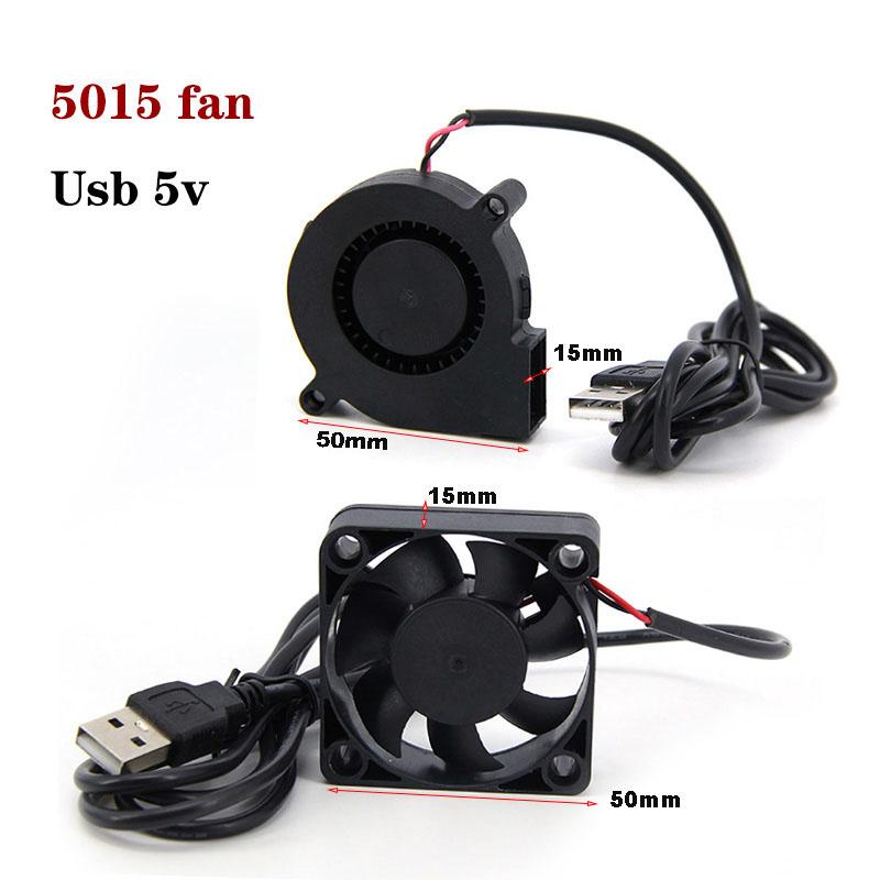 50MM DC 5015 5V 5 вольт USB 5 см вентилятор 50x50x15 мм кулер охлаждения небольшой вытяжной вентилятор для 3D-принтера подшипник скольжения для ПК ЦП