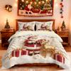 3pcs Merry Christmas Snowman Printed Chipless Bedding Set Multi Size Bedroom Bedding Decoration Machine Washable