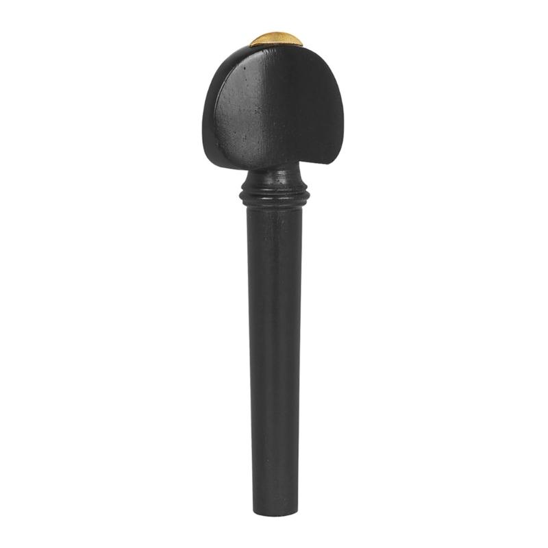 Черный комплект фурнитуры для скрипки с подставкой для струн, шпилем и подбородником, Комплект сменной фурнитуры с текстурой дерева для практики и обновления инструмента