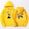 Men's Anime Demon Slayer Printed Hoodies Agatsuma Zenitsu Sweatshirt Harajuku Sleeve Loose Streetwear Casual Unisex Pullover