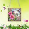 Diamond Painting Hanging Pendant Acrylic Special Shape Hello Spring Rhinestone Diamond Art Pendants for Garden Window Decor