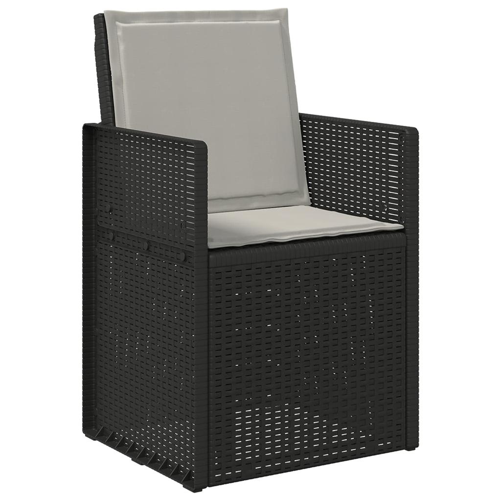 Seat and Back Cushions 4 pcs Light Grey 47 x 45 x 2 cm Polyester