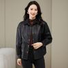 Куртка из натуральной кожи женская короткая весна и осень новая куртка из овчины для мам среднего возраста повседневное пальто