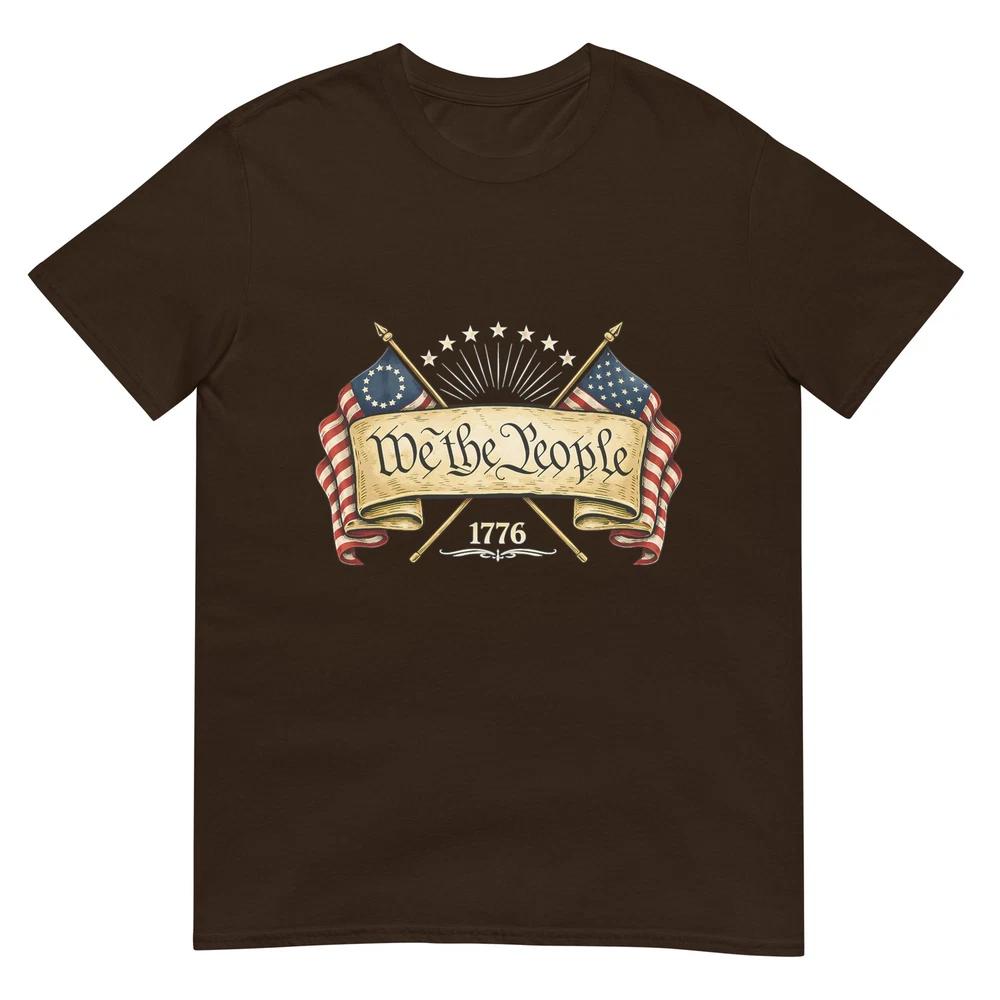 Patriotic Two Flags 1776 2026 We The People Tshirt