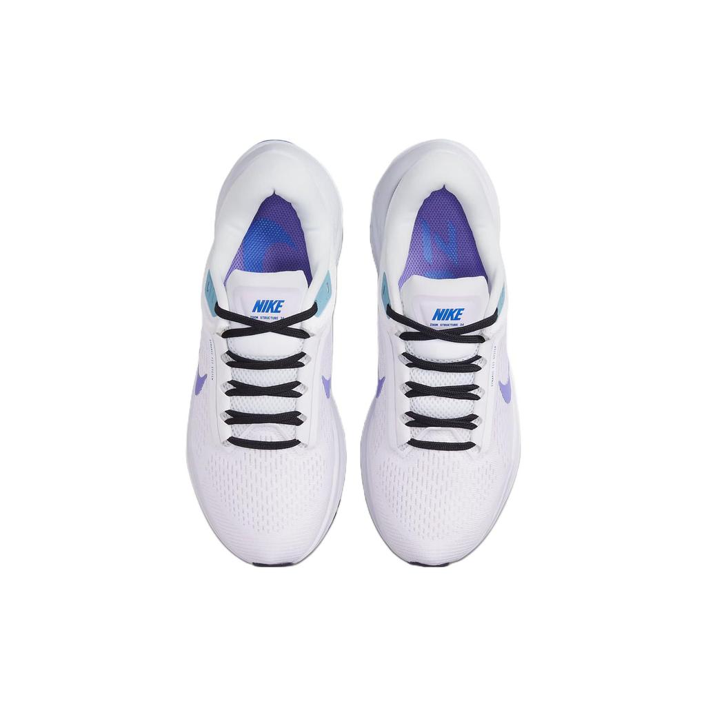 Nike Air Zoom Structure 24 White Psychic Purple Женские кроссовки Barely-Grape Cerulean DA8570-105