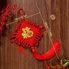 1pc Chinese Knot 2025 Spring Festival Ornaments Handmade Tassels Ornaments Home Decor with Fu Character Hanging Pendant