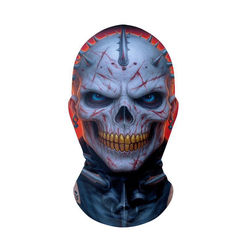 Halloween Christmas Balaclava Funny Carnival Character Evil Bloody Clown Ski Mask with Red Nose Headgear Unisex Polyester
