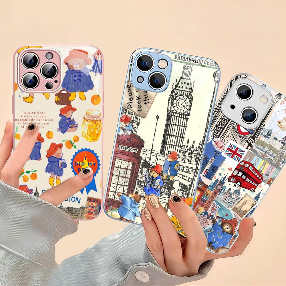 Classic Movie P-paddingtonS Tempered Glass For Iphone 14 13 12 11 Pro Mini XS MAX 14Plus X XS XR Fundas