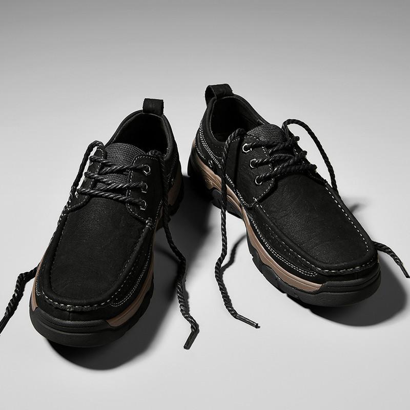 Outdoor Anti Slip and Wear-resistant Men's Workwear Shoes Fashionable New British Style Plus Size Mens Retro Casual Hiking Shoes
