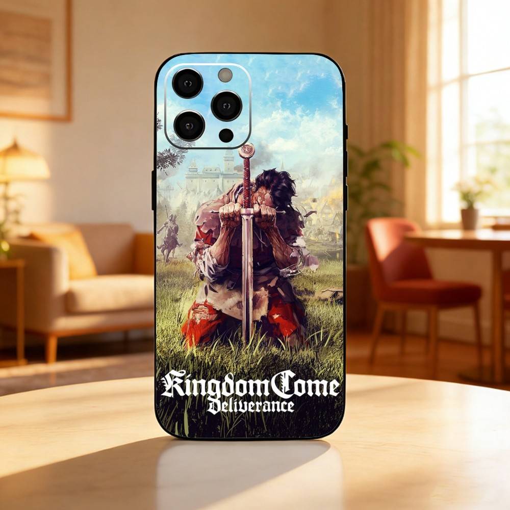 KCD K-Kingdom Come Deliverance 2 Phone Case For iPhone17,16,15,14,13,12 Plus,Max Soft Silicone Black Cover