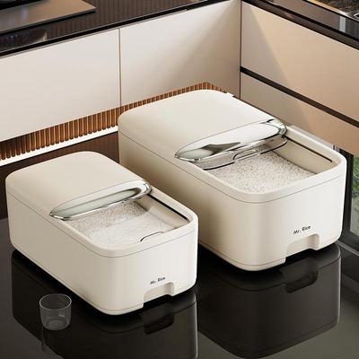 Герметичный контейнер для риса с раздвижной крышкой для защиты от насекомых и влаги, пищевой контейнер для хранения зерна, высококачественный контейнер для муки и мультизерна