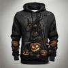 New Halloween 3D Printed Hoodie Pullover Sweatshirt Top Men's Hooded Casual Pumpkin Figure