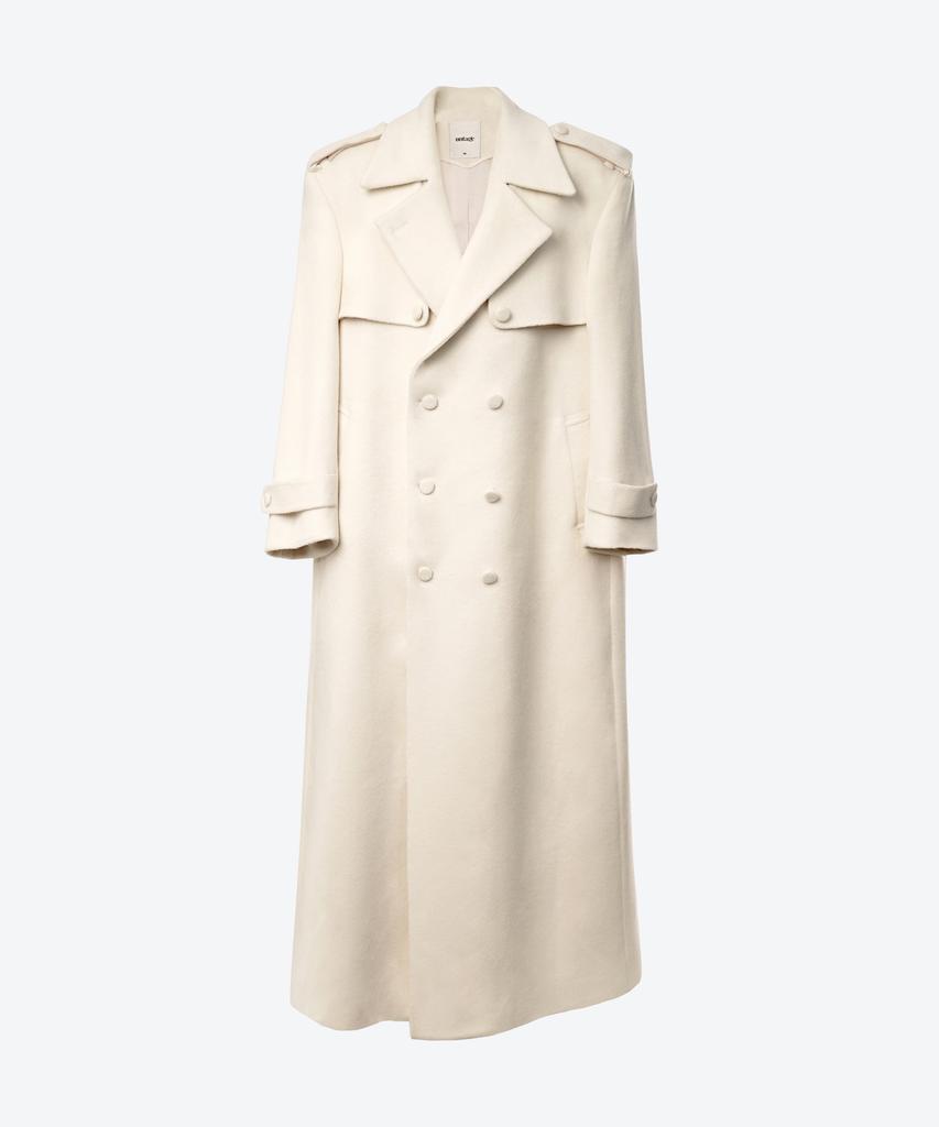 Untage Wool Oversized Long Coat [White(Unisex)]_Uth-Fc11