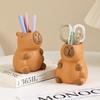 Cartoon Capybara Pen Holder Tabletop Storage Interesting Capybara Pencil Storage Box Multi-Functional Cosmetic Organizer