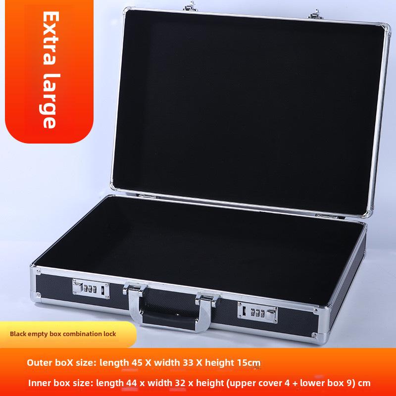 Портативный ящик для инструментов из алюминиевого сплава с замком для хранения оборудования, документов и наличных денег