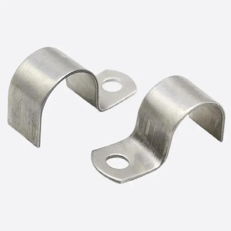 304 Stainless Steel P-type Single Side Pipe Clamp Half Single Hole Thickened Riding Card Throat Hoop Ohm Tube Card M3~M160