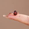 Imitation Natural Garnet Ring, Women'S Rose Gold Plated With 3 Carat Artificial Stone Diamond Ring
