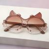 New children's sunglasses cute cartoon sunglasses cat shape sun protection UV protection baby glasses