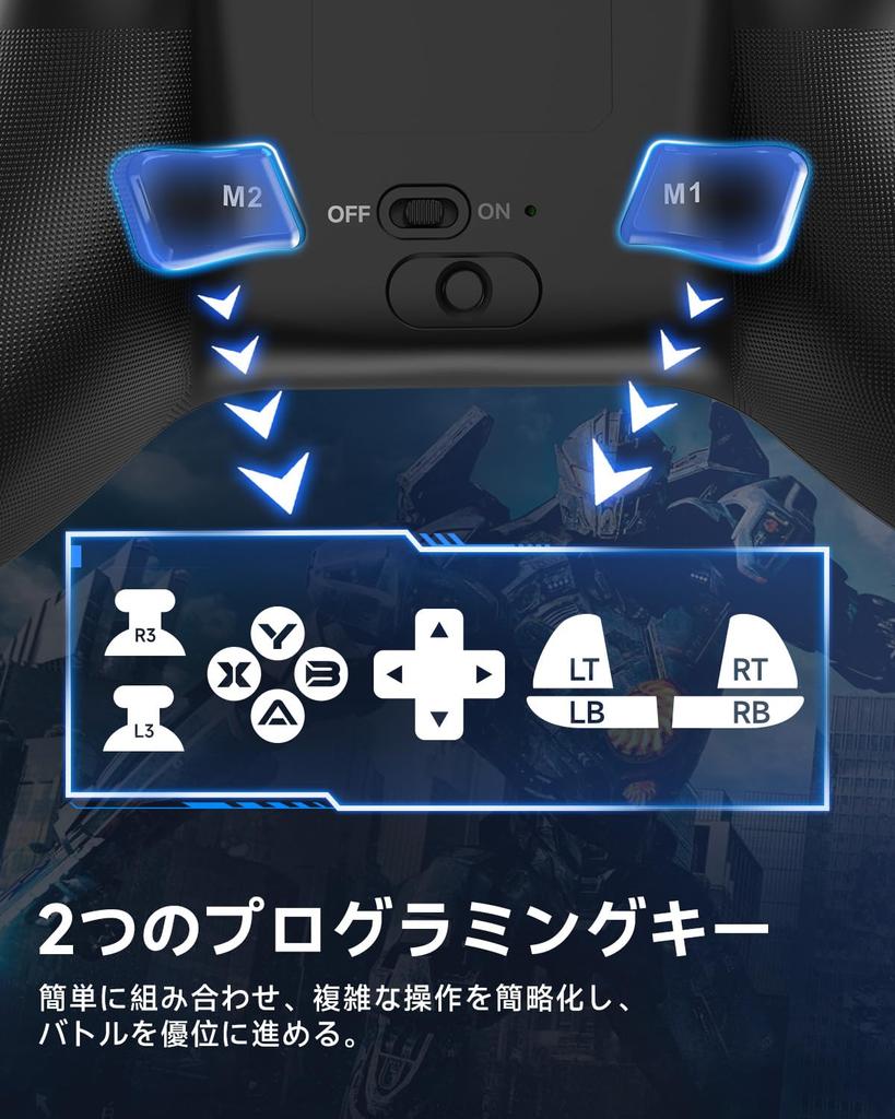 EasySMX Wireless RGB Backlit PC Controller for Switch Compatible with Windows and with Hall Effect Triggers and 1000mAh Joy-Cons, PC, Switch, iOS,