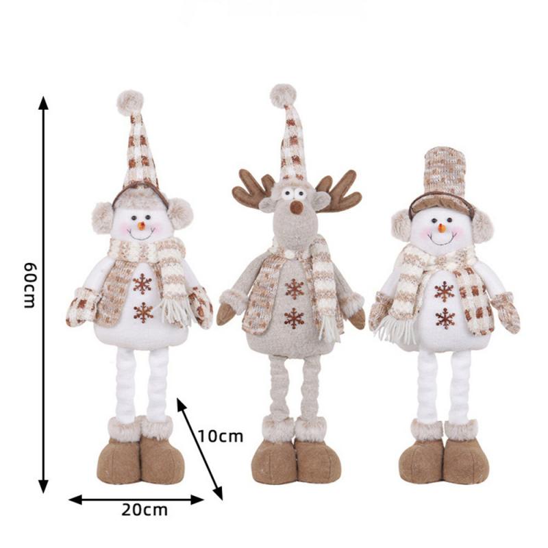 Рождественский снеговик телескопическая кукла новая вязаная кукла лось оконная сцена рождественское украшение Веселый рождественский подарок С Новым годом