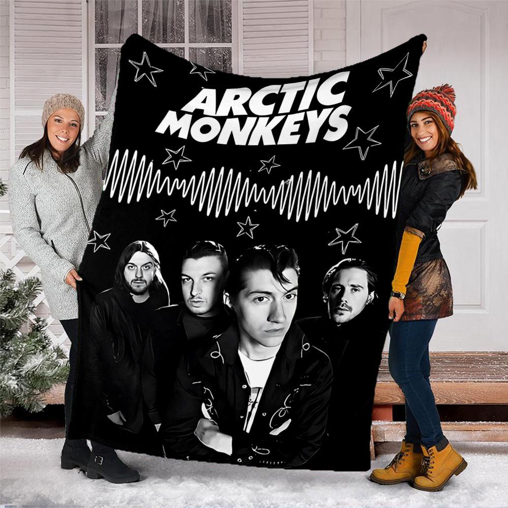 1 шт. Мерч Arctic Monkeys, Фланелевое одеяло для улицы, Уютное и теплое, Мягкое, Игривый дизайн, Для сна, Кемпинга,