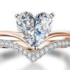Popular Heart-Shaped Zircon Diamond Engagement Ring - Exquisite Fashion Jewelry