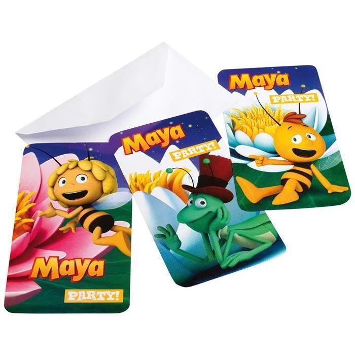 Invitations Anniversaire Maya L'abeille (x6)