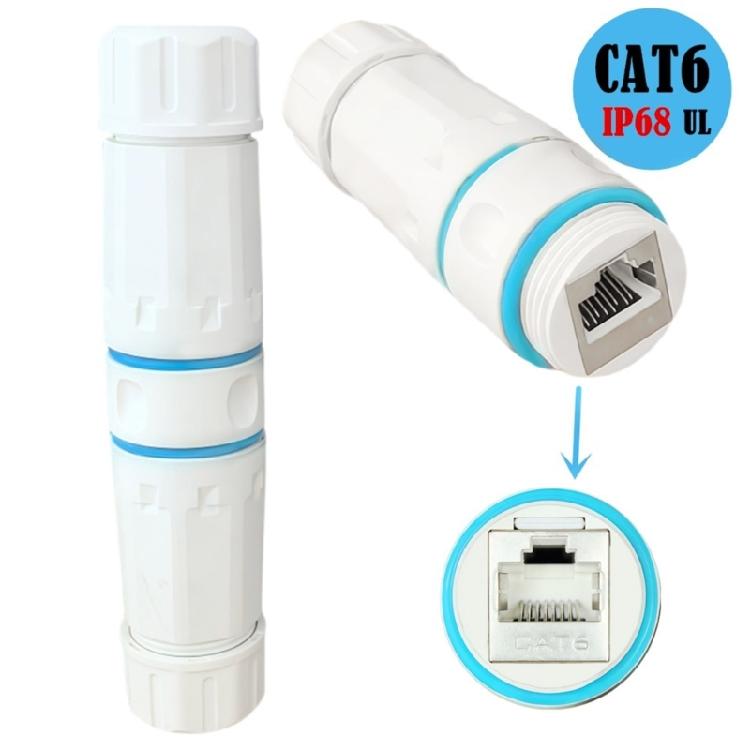 Quick Connection Shielded RJ45 Coupler Cat6 IP68 Waterproof Connector for Reliabled Outdoor Networking