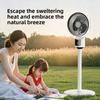 Pedestal Floor Fan,USB Rechargeable Oscillating Standing Fan,Airs Circulation Fan,3 Speeds Adjustable Air Cooler,for Summer Use