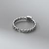 Xiaomi 100% Solid 925 Sterling Silver Retro Black Stone Rings For Women Simple Trendy Retro Anillos Party Gifts Accessories
