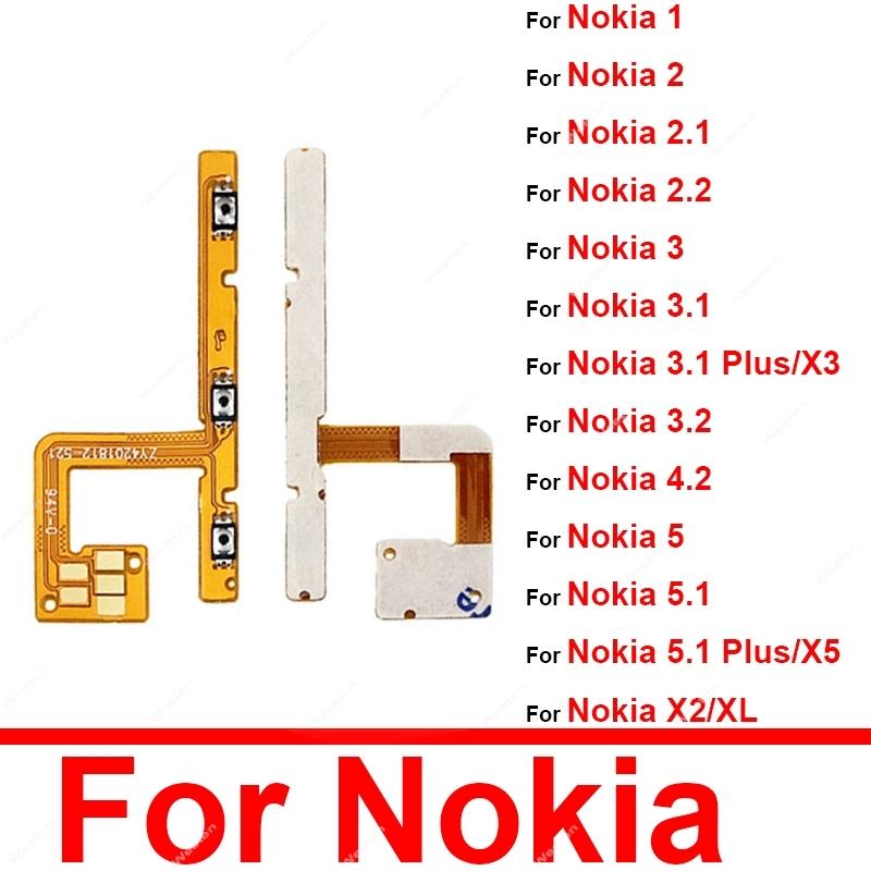 Power Buttons Flex Cable For Nokia 1 2 2.1 3 3.1 3.2 4.2 5 5.1 X2 X3 X5 XL Plus Volume Flex Cable Side Keys Replacement Parts