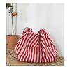 Ретро-сумка через плечо из полосатого холста в корейском стиле - Большая вместимость, Шикарная и Модная