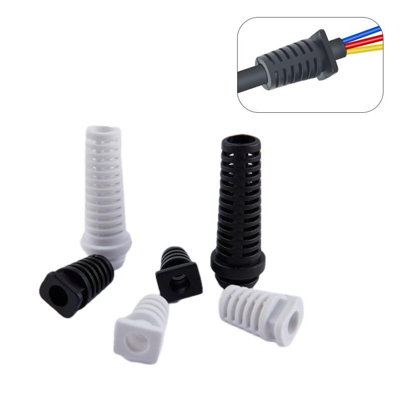 10 Pcs 4.6/5.2/6mm Cable Gland Connector Rubber Strain Relief Cord Boot Protector Wire Cable Sleeve Power Tool Cellphone Charger