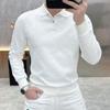 Футболка с длинным рукавом Толстовка Мужская Новая Рубашка поло с лацканами Весна Осень Деловой Повседневный Топ