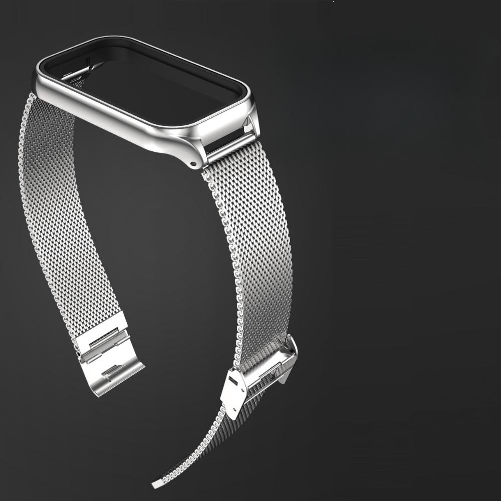 Металлический ремешок из нержавеющей стали с чехлом для Xiaomi Redmi Smart Band 2, сменный браслет, аксессуары для часов, чехол