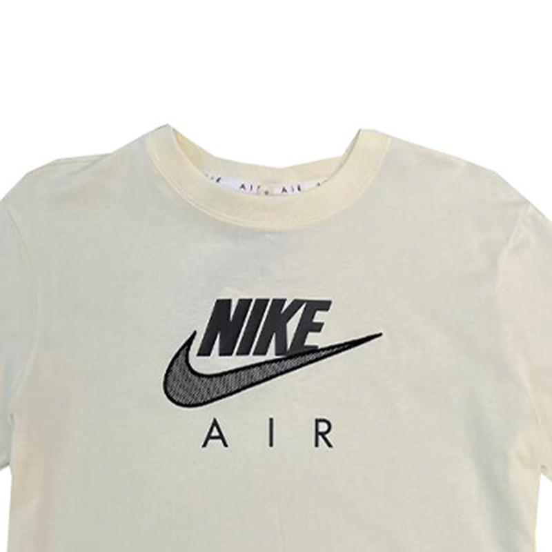 Nike Letter Logo Print American Vintage Casual Crew Neck Short Sleeve T-Shirt Women Tops White DN4862-113