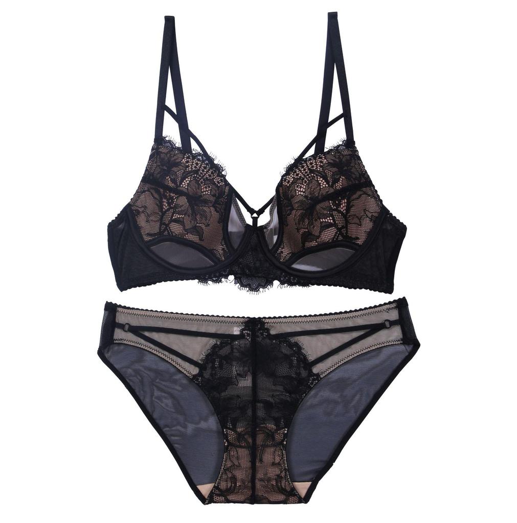 French Lace Lingerie Set: Sexy Pure Desire Bra for Breast Enhancement, Perfect for Small To Large Busts