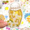 50 PCS Daisy Stickers Cute Flower Anime Stickers for Laptop Skateboard Guitar Luggage Bicycle Motor Car Decal Waterproof Sticker