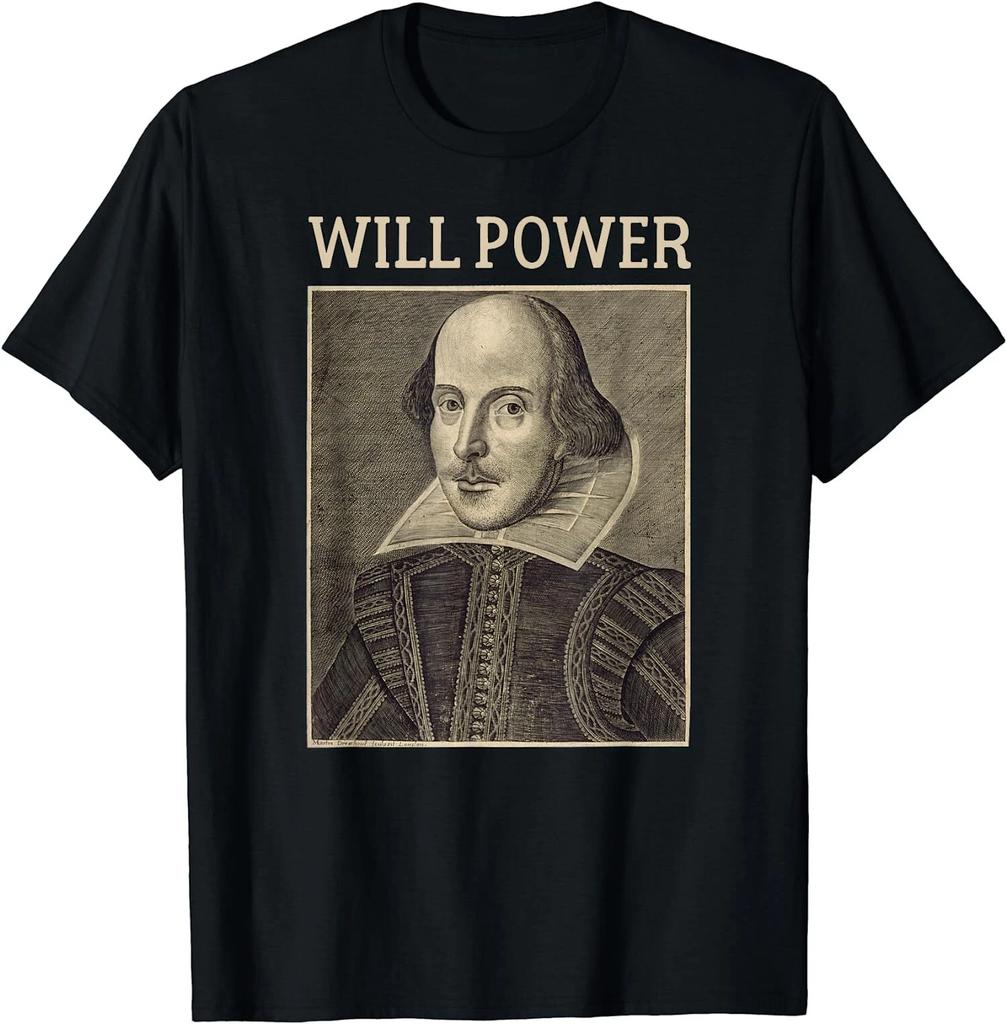 Мой НОВЫЙ ОГРАНИЧЕННЫЙ Shakespeare Will Power Литература Винтажный Постер Shakespeare Футболка