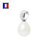 Подвеска - Compagnie Générale des Perles - Бриллианты 0,10 карата - Культивированный жемчуг 9-10 мм - Белое золото 18 карат