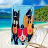 1pc Sheriff Labrador3 Beach Towel, Beach and Seaside Swimming Pool Equipment, Fashion Pattern, Rectangular, Travel Essentials