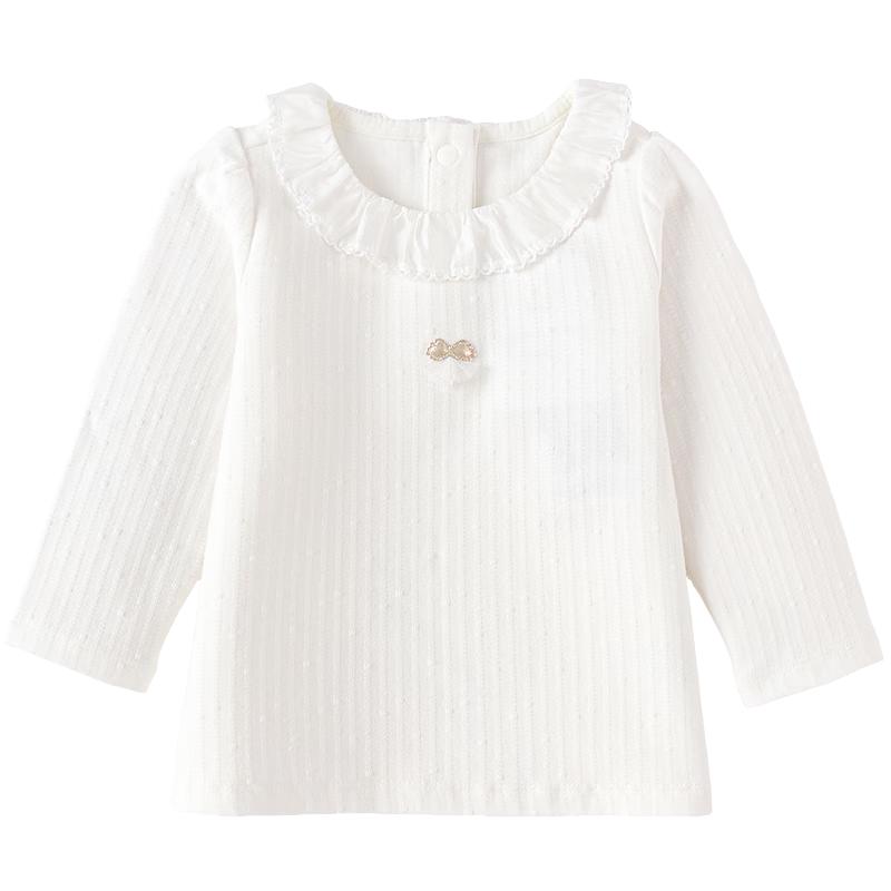 Balabala Girls' Floral Long-Sleeve Cotton T-Shirt
