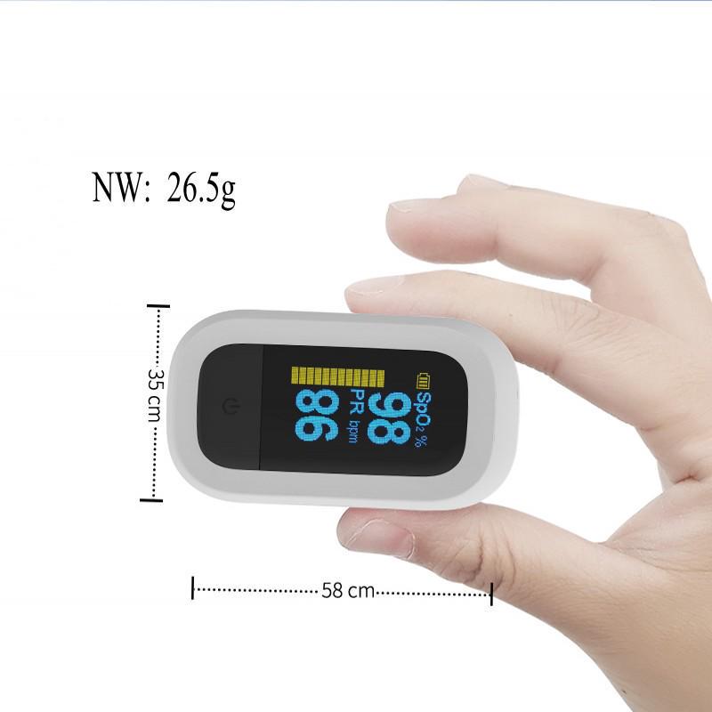 Пульсоксиметр на палец с кейсом для хранения (на батарейках)