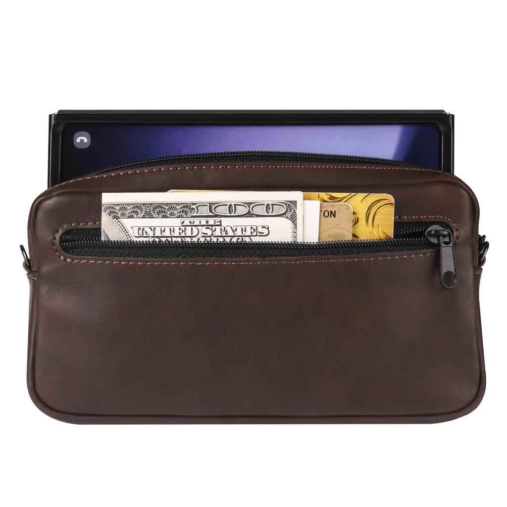 Чехол-кошелек из коровьей кожи с зажимом для ремня, мужская поясная сумка для iPhone 16, 15, 13, Pro, Samsung S24, S23, Redmi Note 12, Google Hand Holster Pouch