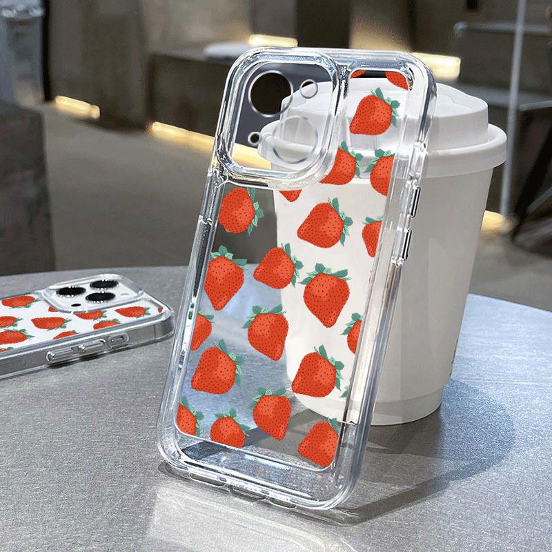 Чехол-арбуз для For Iphone 1 17 Pro Max Лимон Вишня Фрукты Прозрачный Мягкий Чехол для For Iphone 14 16 13 12 Pro Max 11 SE 16E Air
