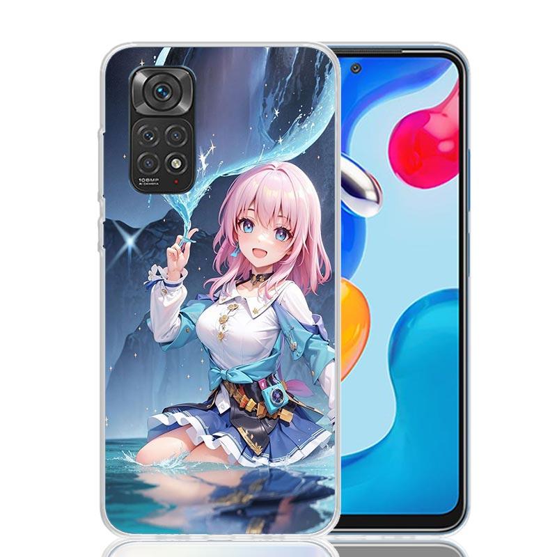 Чехол для телефона Honkai Star Rail Марч 7-е для Xiaomi Redmi Note 15 14 13 12S 12 Pro Plus 11S 11E 11 11T 10S 10 Искусство Мягкий Узор Чехол