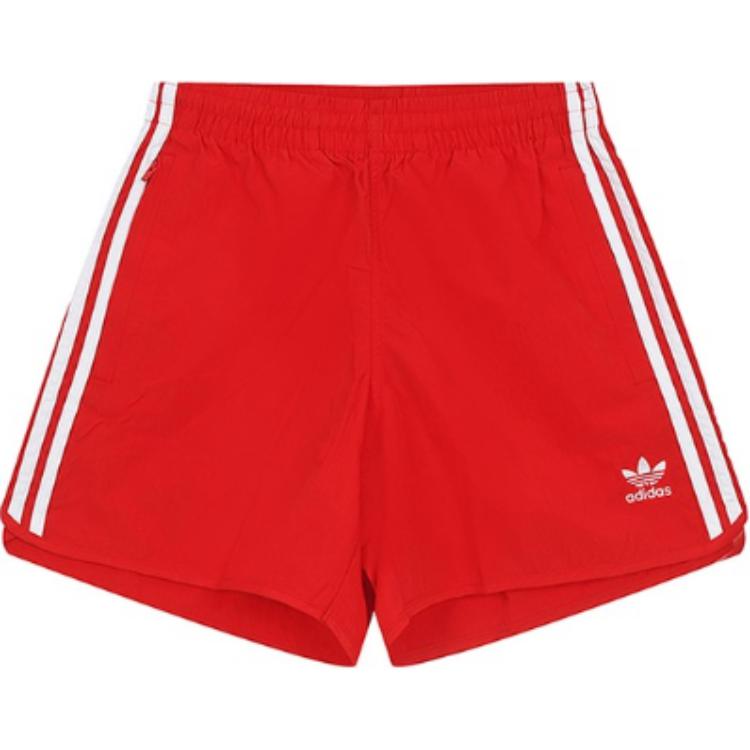 adidas Оригинальные шорты Adicolor Classics Sprinter с вышитым логотипом, прямые повседневные шорты для мужчин, красные IU0771
