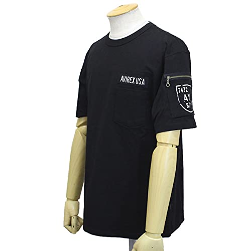 Avirex 6113328 S/S FATIGUE TEE Футболка с коротким рукавом в стиле милитари 09BLACK XL