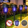 2pcs Solar Garden Lights With Mosquito Repellent Led Uv Easy Install Perfect For Lawns Farms Pathways Orchards White & Purple