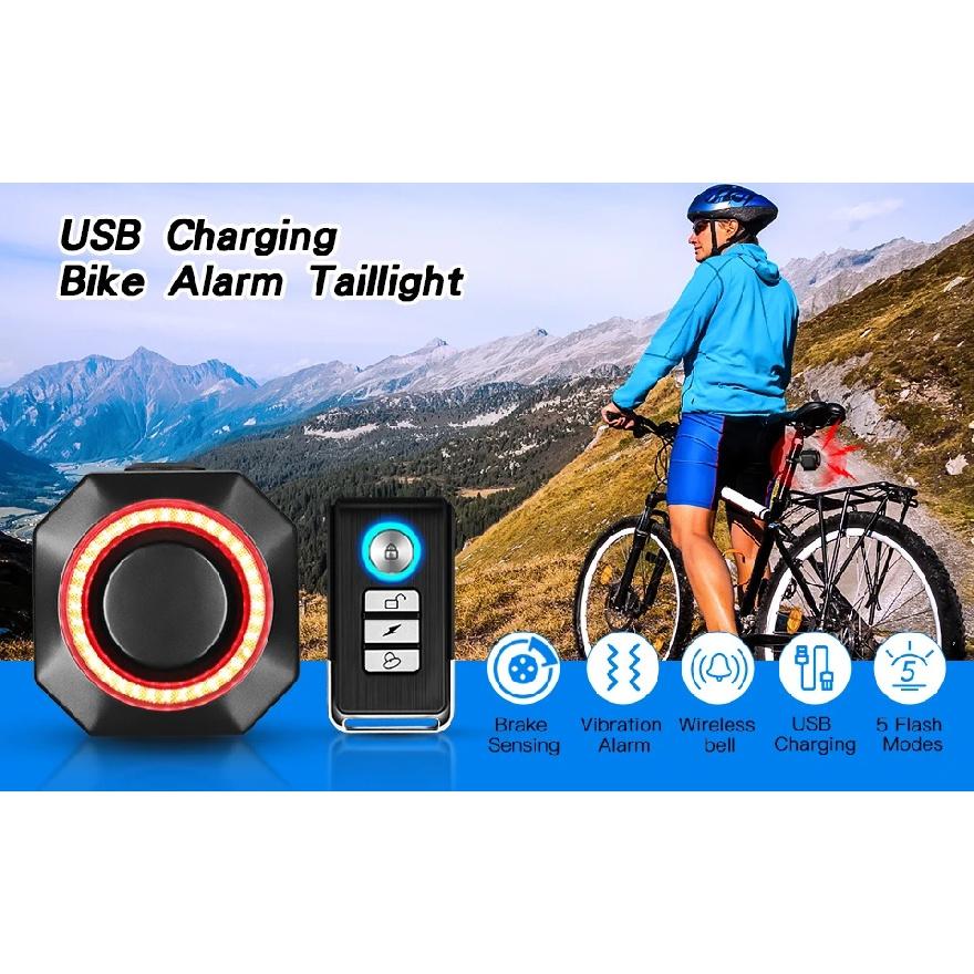 Elecpow Wireless Bicycle Burglar Alarm Waterproof USB Charging Remote Control Motorcycle Electric Vehicles Bike Alarm System